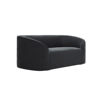 Zuma Indoor Sofa - Velvet - L91 x W173.5 x H72.5 cm - Black - Fully Assembled