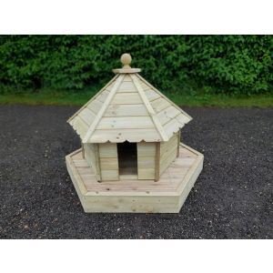Indian Runner Hexagonal Floating Duck House, Waterfowl Nesting Box for Pond or Lake