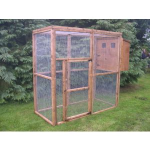 Buttercup Standard Outdoor Bird Aviary or Pet Cage 6' x 3' x 6' with nestbox