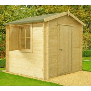 Camelot Log Cabin Home Office Garden Room Approx 9 x 9 Feet