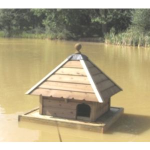 Medium Square Floating Duck House, Waterfowl Nesting Box for Pond or Lake