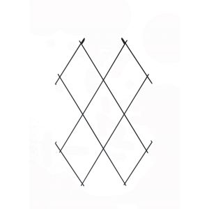 Oregon Arch Infill Pack - Lattice Infill Panels for Oregon Archway - Steel - L53.3 x W152.4 x H213.4 cm - Black